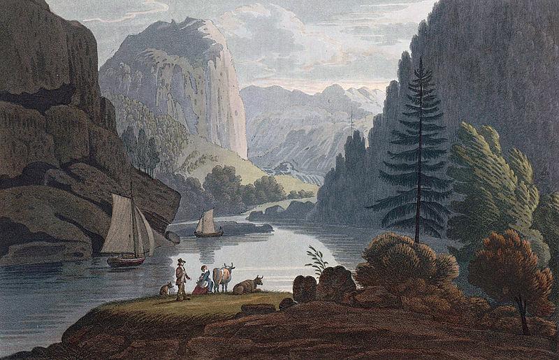 John William Edy Lake Lenongen Sweden oil painting art